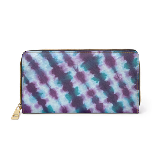 Tye dye stripe Zipper Wallet