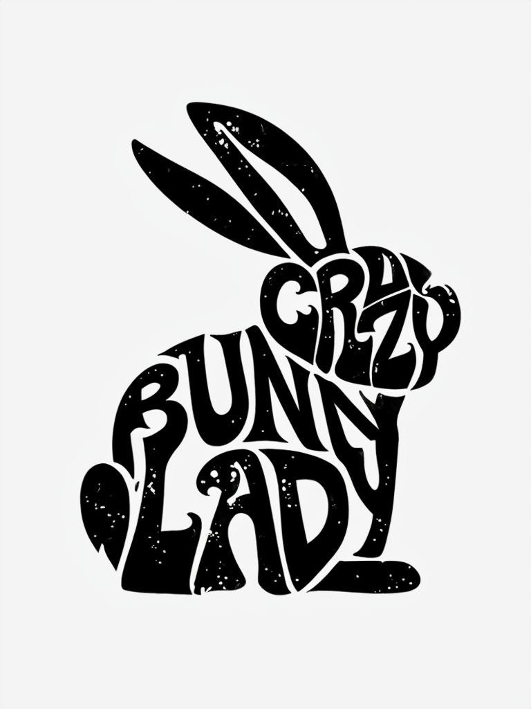 Crazy bunny lady digital download
