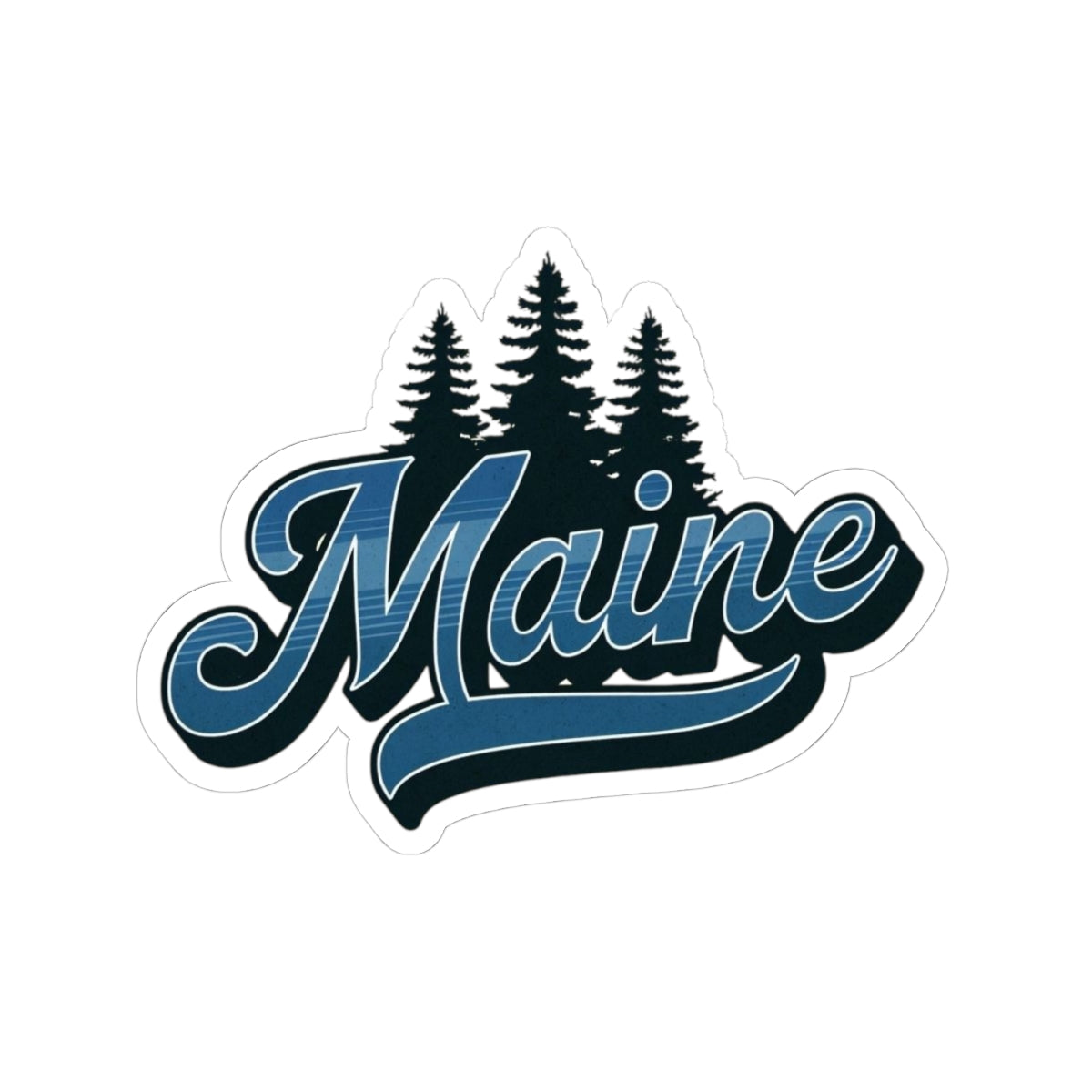 Maine Kiss-Cut Stickers - Nature-Inspired, Laptop Decor, Travel Souvenir, Eco-Friendly Art, Good Vibes