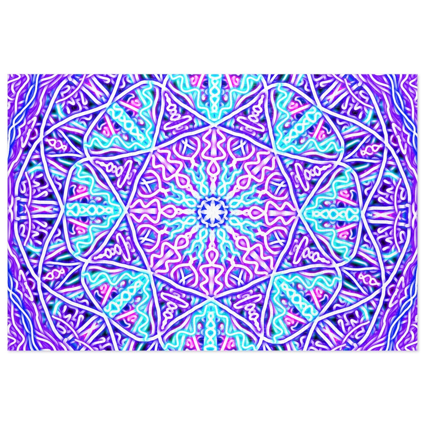 Vibrant Mandala Jigsaw Puzzle with Tin - Perfect for Family Game Night, Gifts, Home Decor, Mindfulness Activities, and Educators