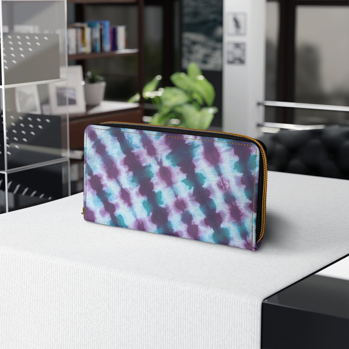 Tye dye stripe Zipper Wallet
