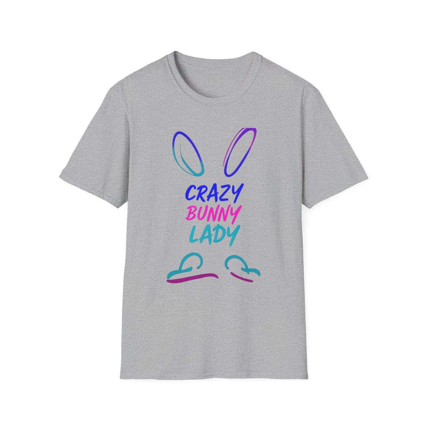 Crazy Bunny Lady T-Shirt, Funny Quote Bunny Lover Tee, Rabbit Obsessed Shirt, Hilarious Bunny Graphic Top, Animal Enthusiast Gift
