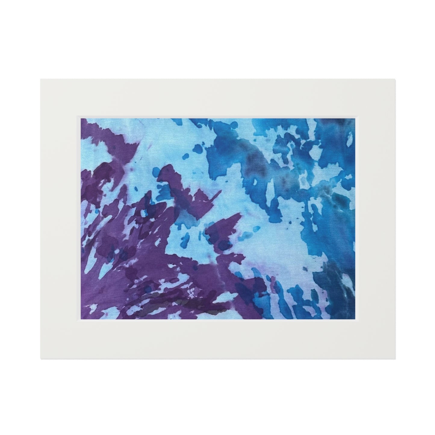 Blue & purple tye dye print