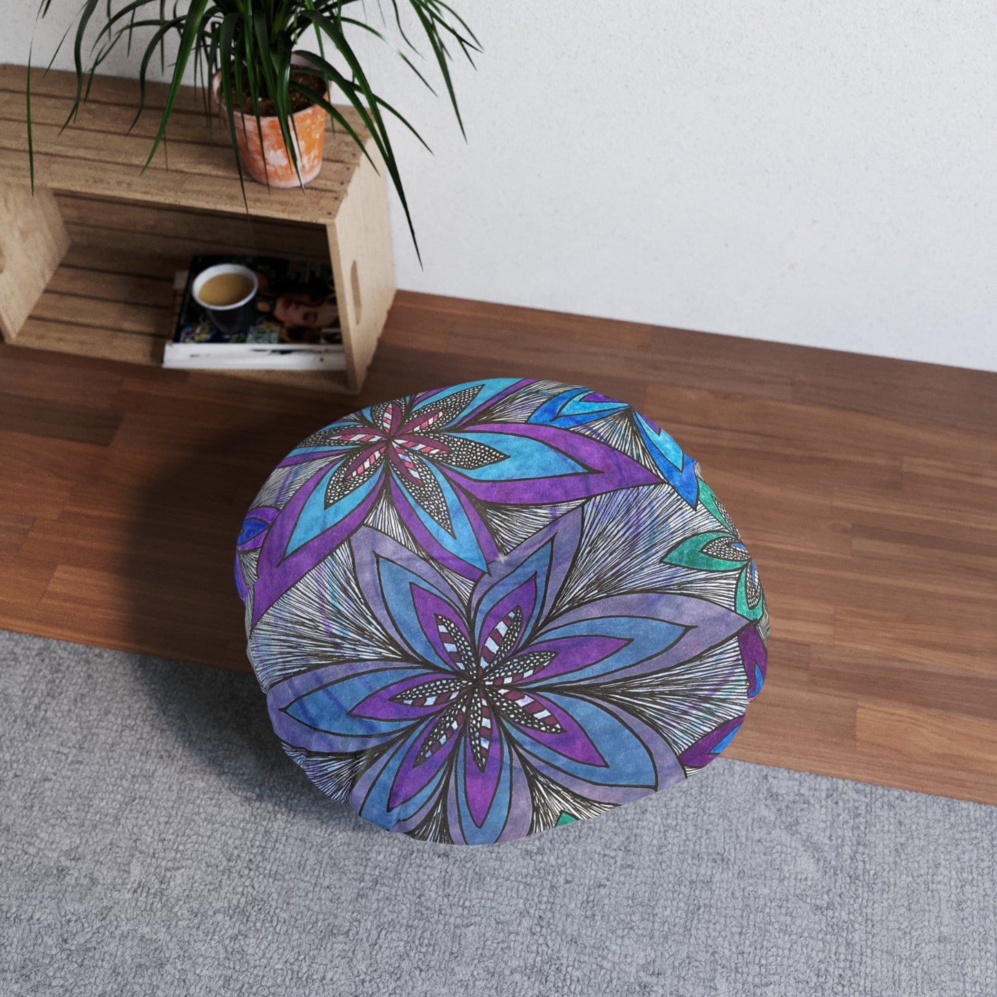 Tufted Floor Pillow, Round