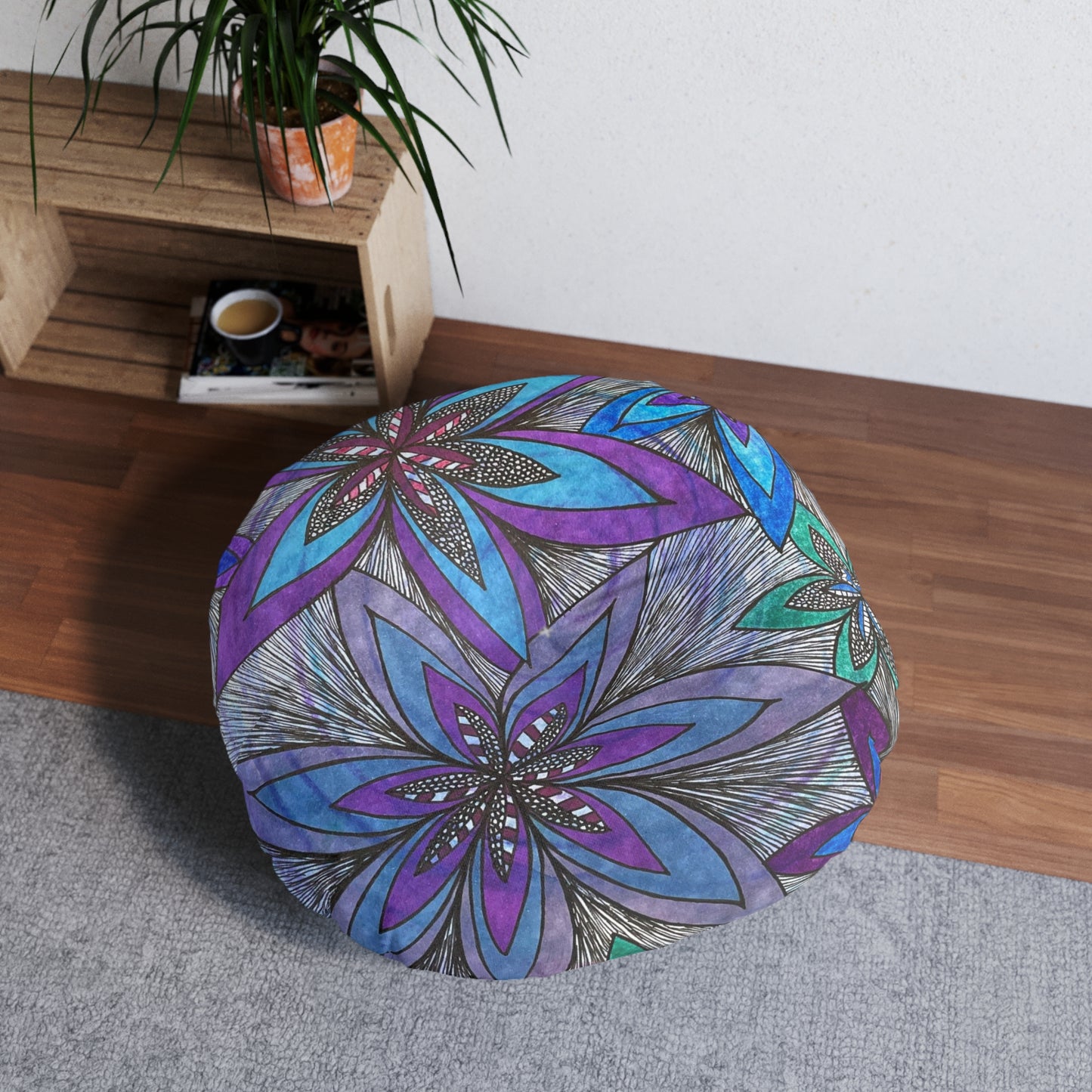 Tufted Floor Pillow, Round