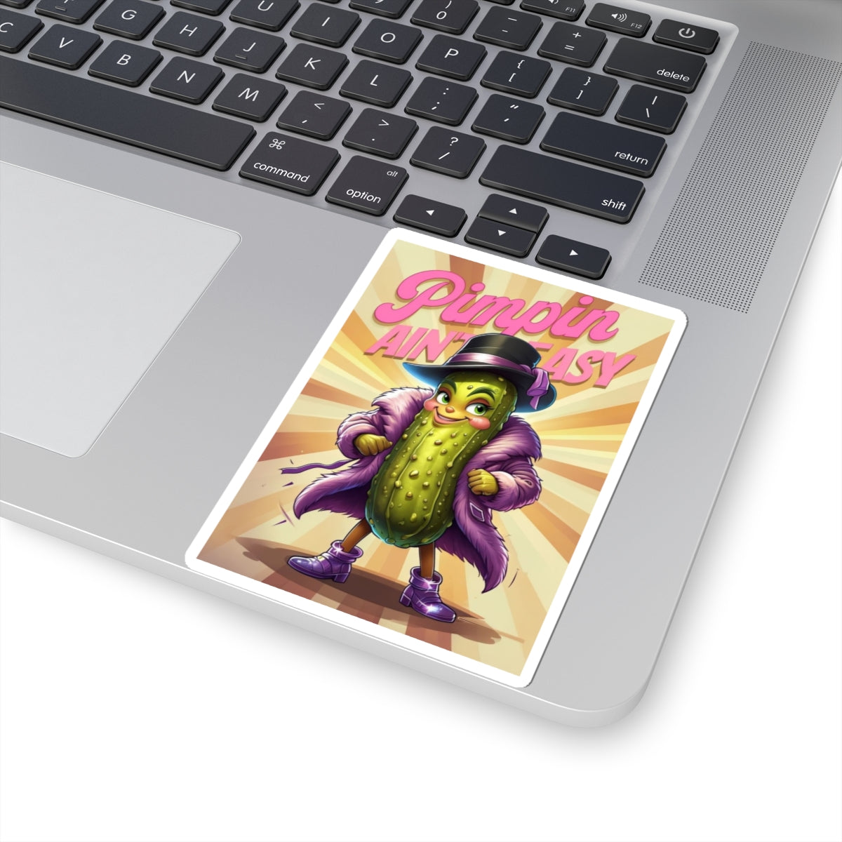 Whimsical Pickle Kiss-Cut Stickers | Fun Laptop Decor, Quirky Gifts, Pimping Vibes, Playful Home Decor, Foodie Humor