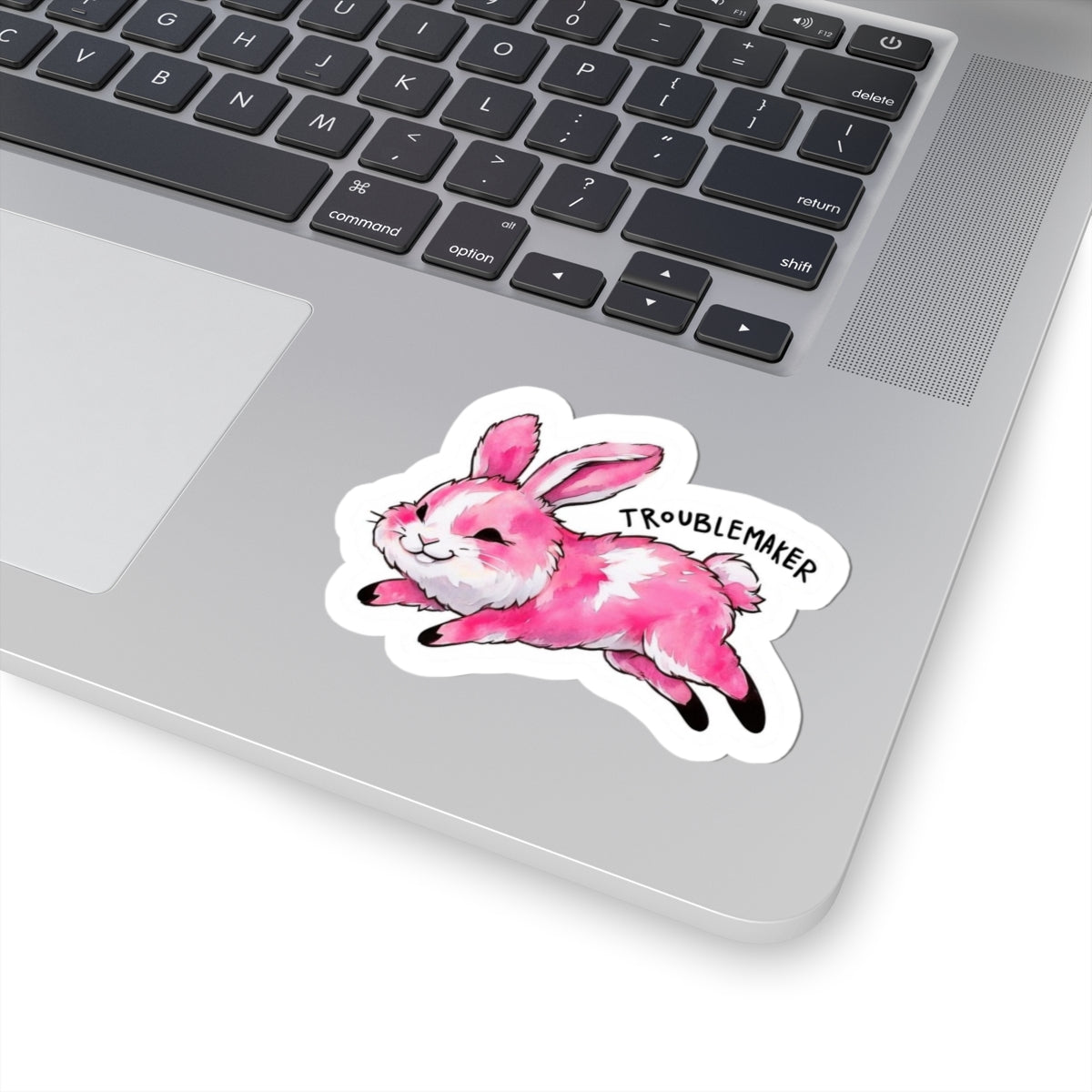 Funny Troublemaker Bunny Kiss-Cut Stickers for Laptops, Water Bottles, Journals, Decals, Scrapbooking