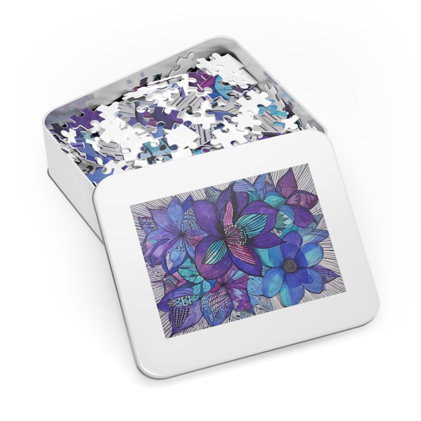 Floral Jigsaw Puzzle, Flower Puzzle Game, Art Therapy Puzzle, Gift for Puzzle Lovers, Home Decor Activity