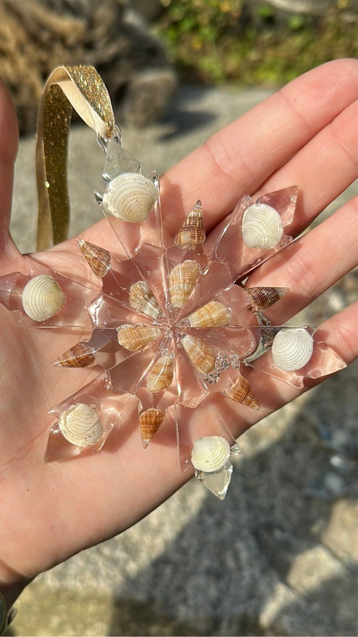 Seashell snowflakes