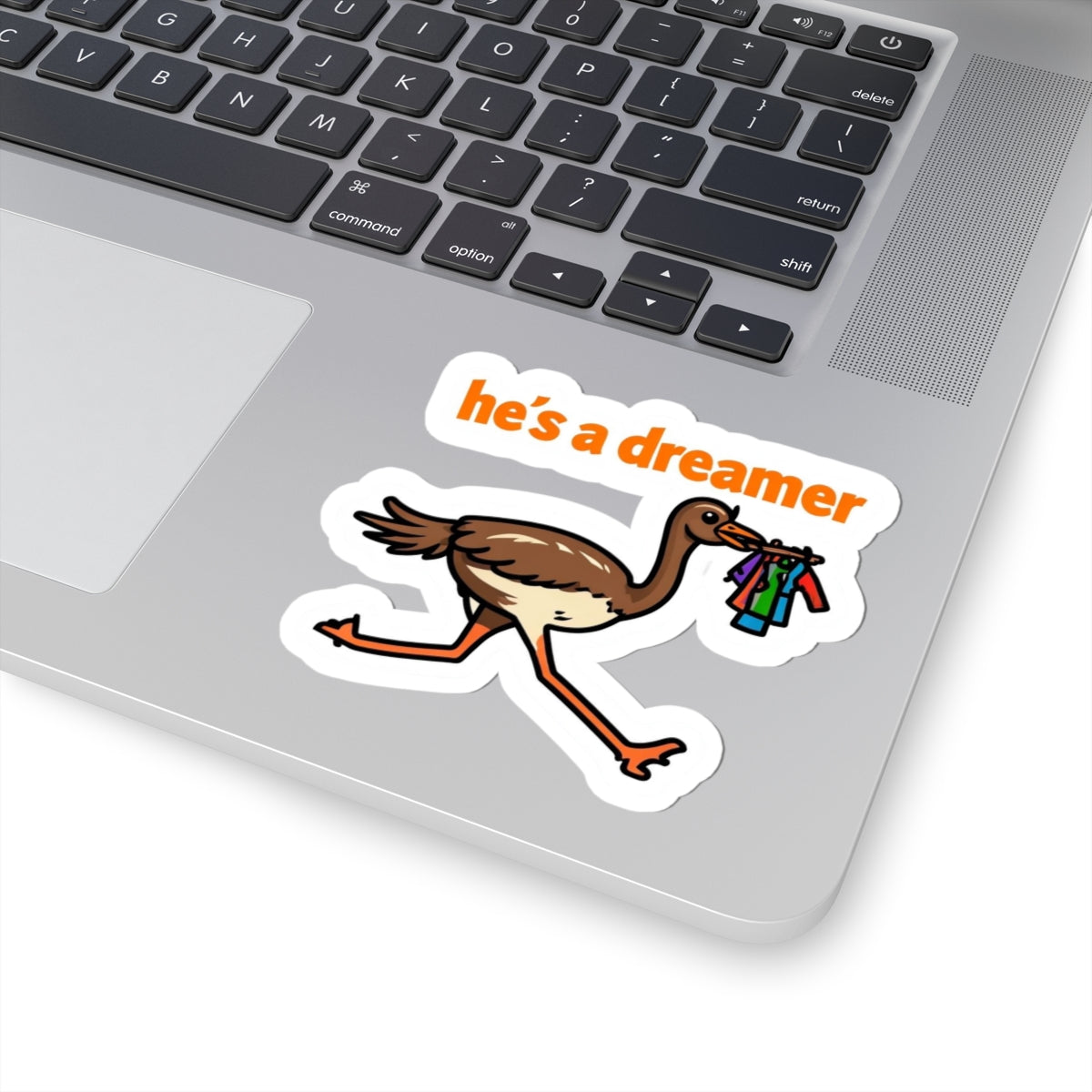 Dreamer Emu Funny Kiss-Cut Stickers, Cute Animal Decals, Laptop Sticker, Water Bottle Label, Planner Decoration, Scrapbook Embellishment