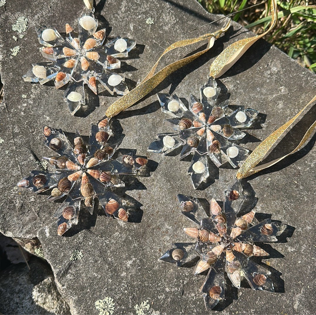Seashell snowflakes