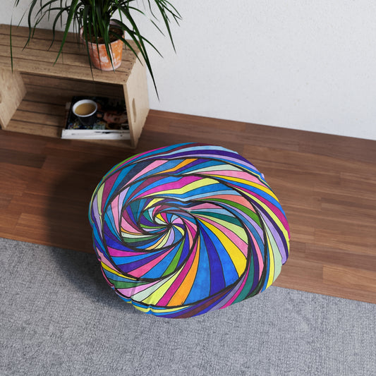 Tufted Floor Pillow, Round