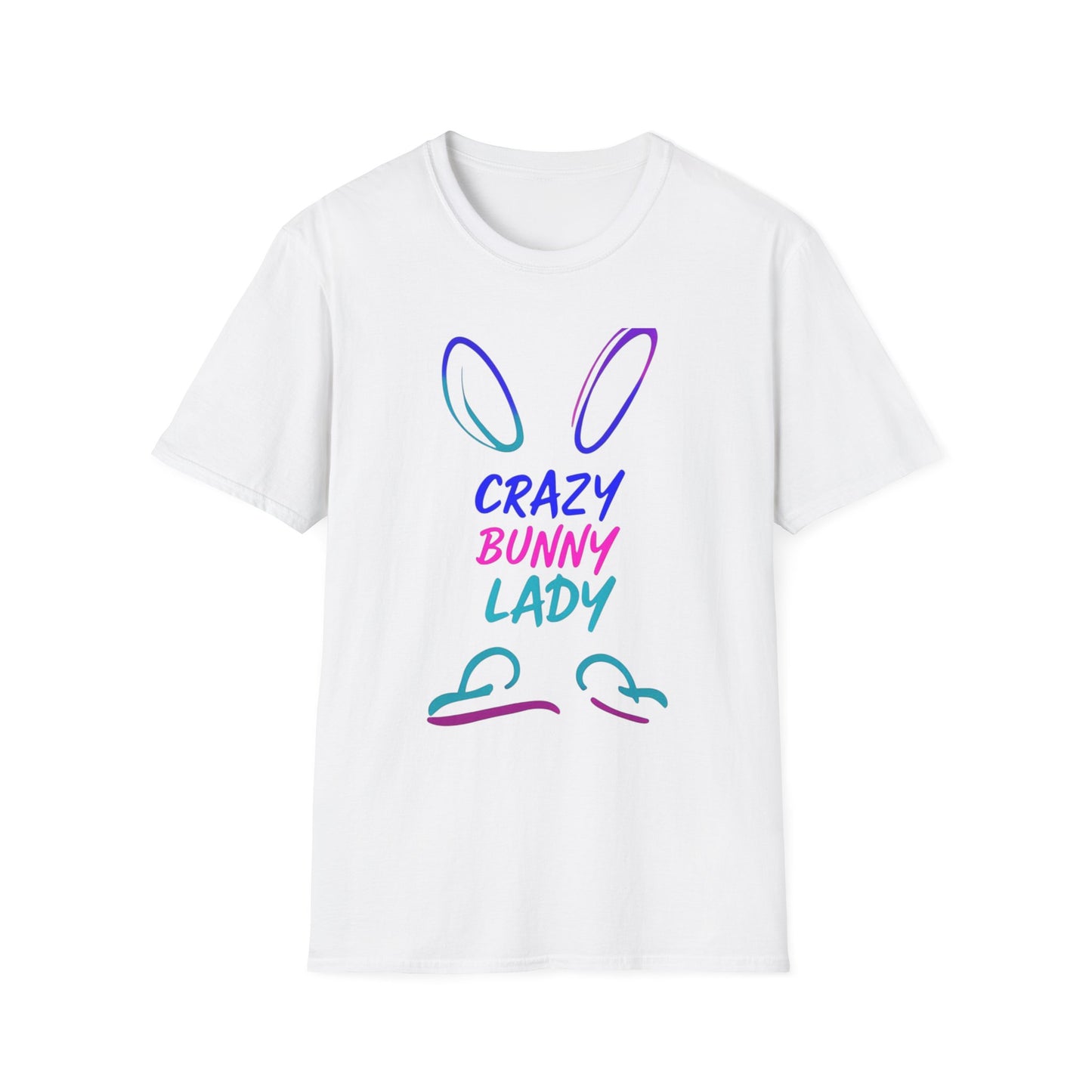 Crazy Bunny Lady T-Shirt, Funny Quote Bunny Lover Tee, Rabbit Obsessed Shirt, Hilarious Bunny Graphic Top, Animal Enthusiast Gift