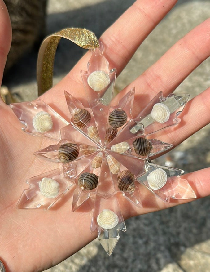 Seashell snowflakes
