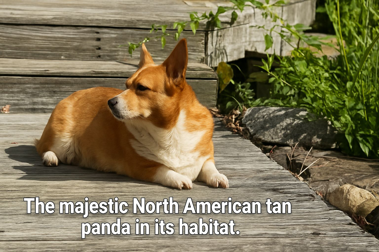 Majestic North American tan panda
