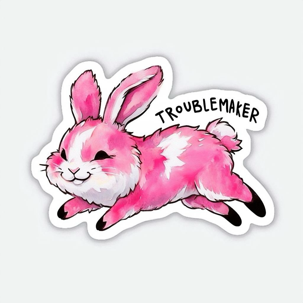 Trouble maker bunny digital download