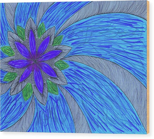 Shining Flower - Wood Print