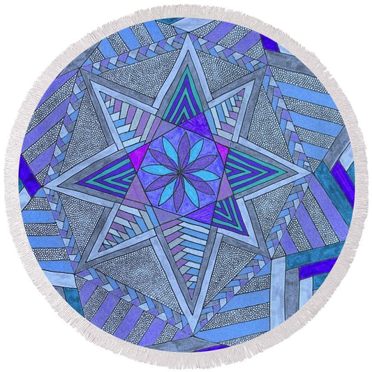 Star Shine  - Round Beach Towel